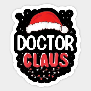 Doctor Santa Claus Christmas Matching Costume Sticker